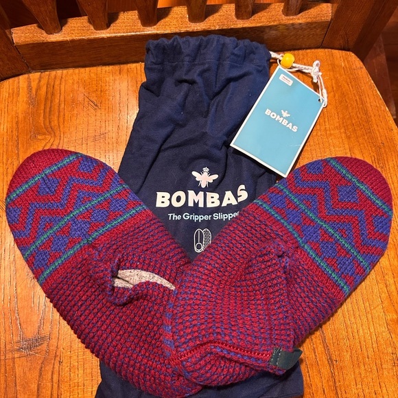 Bombas Fair Isle Gripper Slippers Sz Med NWT!! - Picture 1 of 9